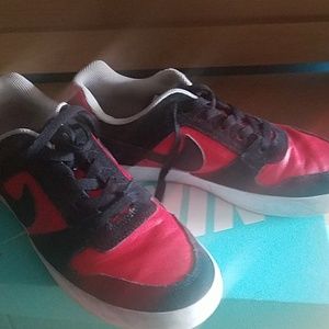 Red Authentic Leather Nike SB Skateboarding Shoes